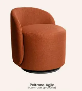 Poltrona Agile com ase giratória.